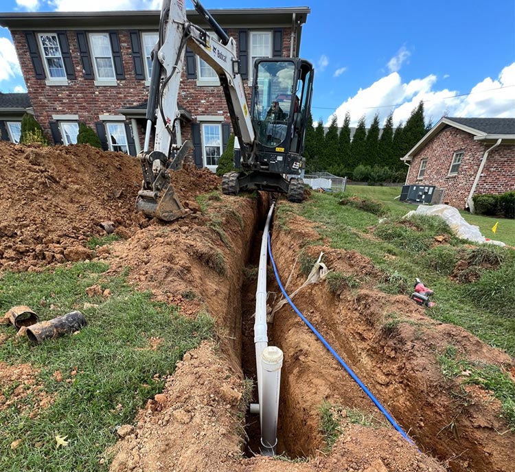Water main and sewer line replacement