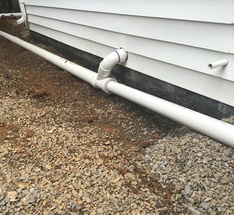 Sewer line replacement in progress