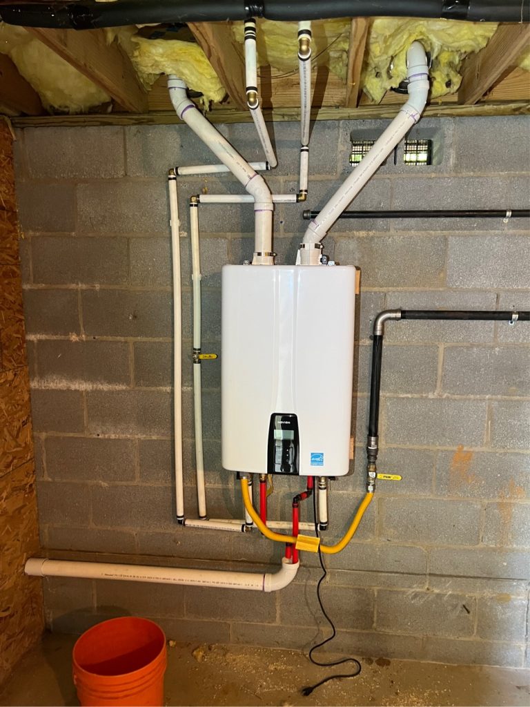 Tankless water heater installation by Marc Francis Plumbing